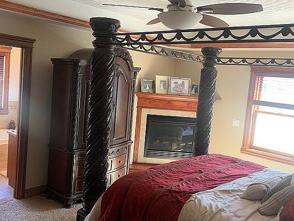 Master Bed with Fireplace
