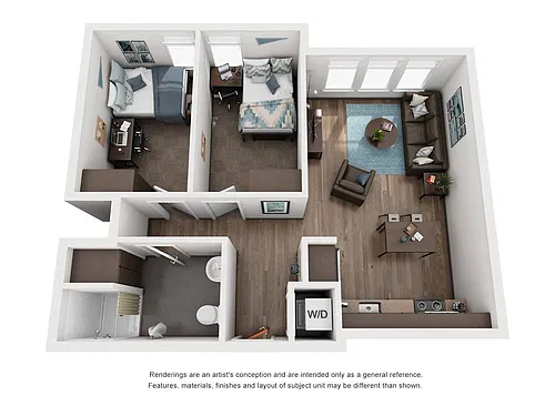 Floor plan 2BR/1BA