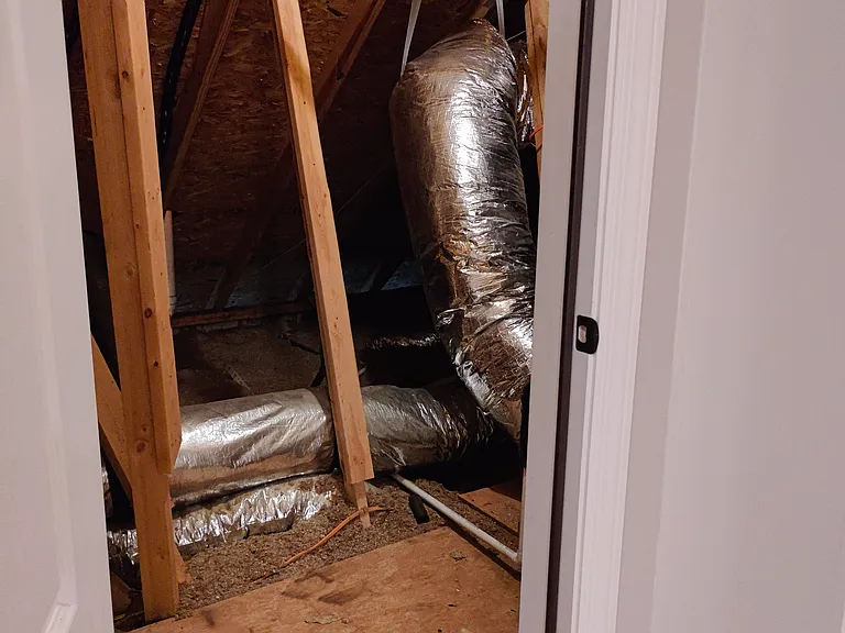 The other attic area only for service, no storage.