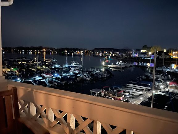 View from deck at night
