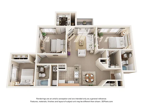 Floor plan D1-A/C