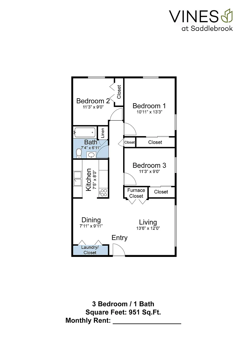 Floor plan 3x1 NR