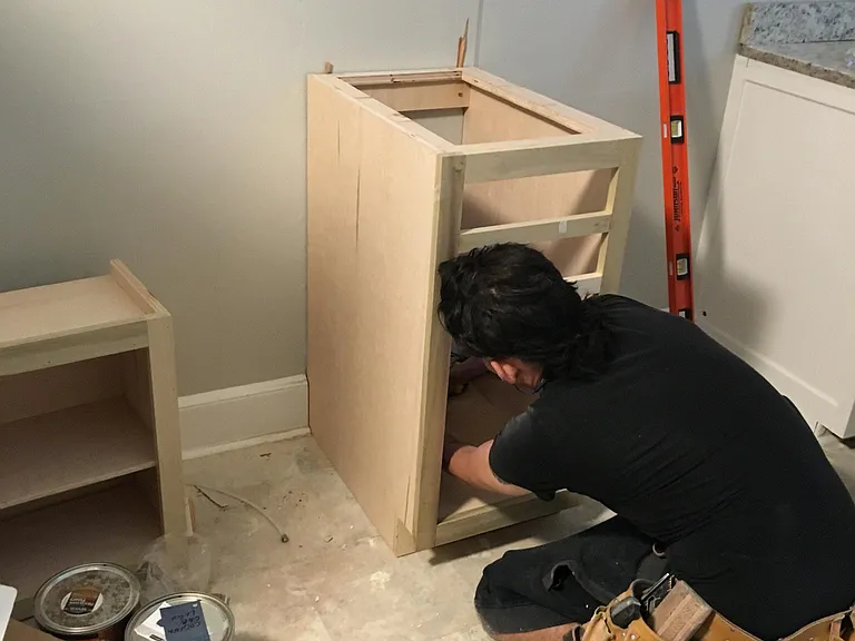 Remodel in progress - custom cabinetry in some areas