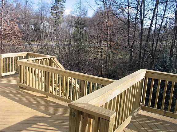 Railing and stairs of lower deck