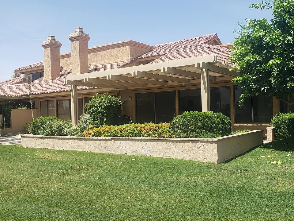 View of patio from golf-course