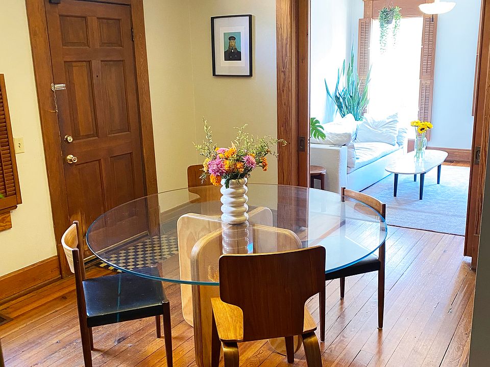Dining room. Pocket doors to living room.
