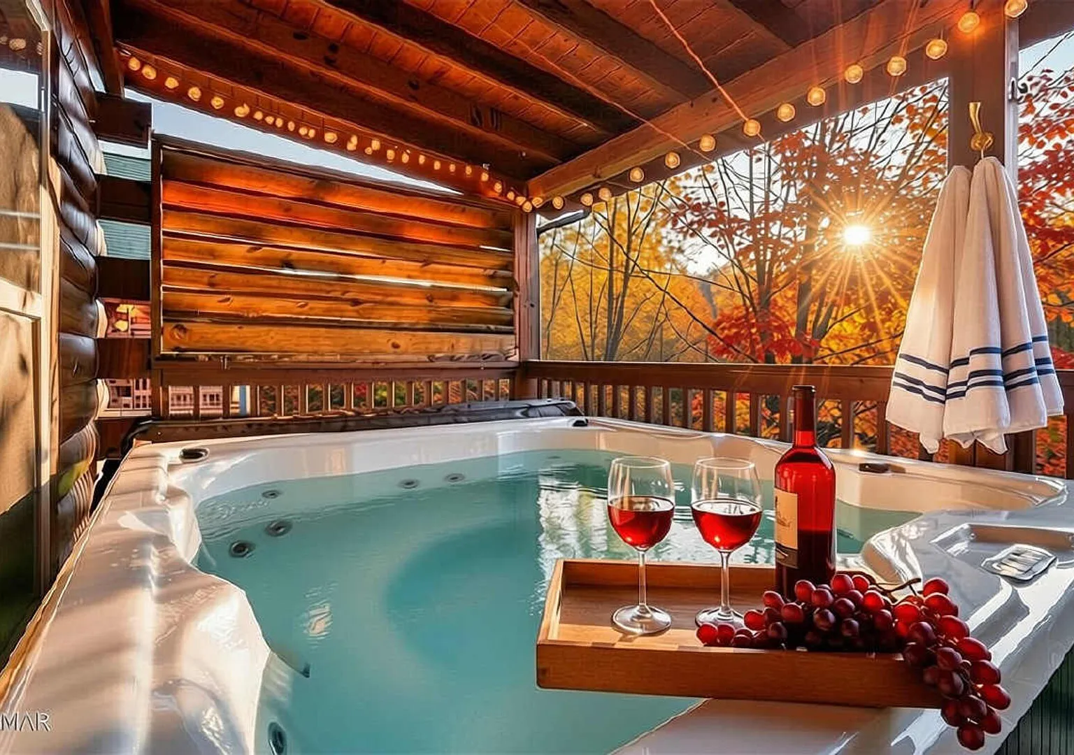 Cabin w/Hot Tub Mtn View Game Loft Sleeps 9 — Photo 1