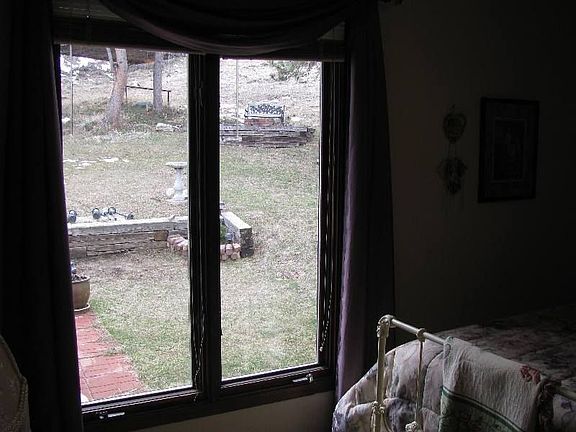 bedroom, back yard view
