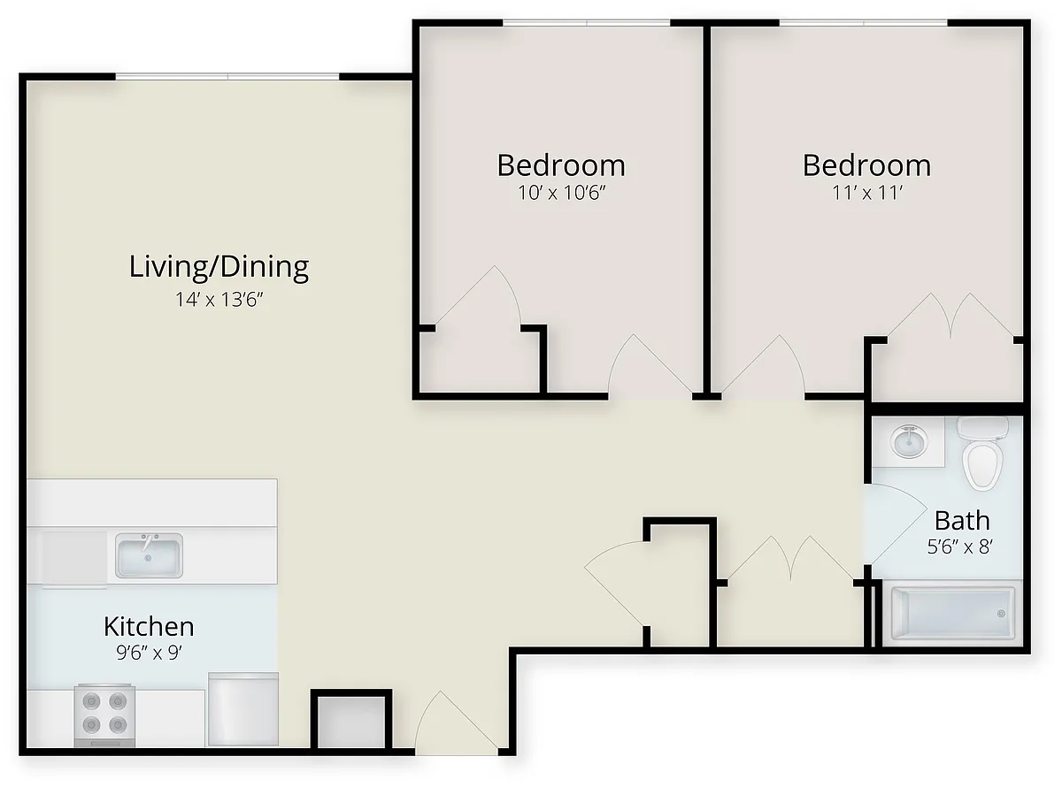 Floor plan Two Bedroom B