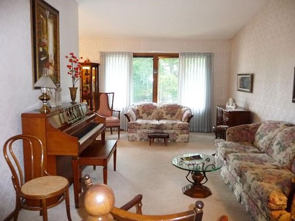 Vaulted living room ceiling.