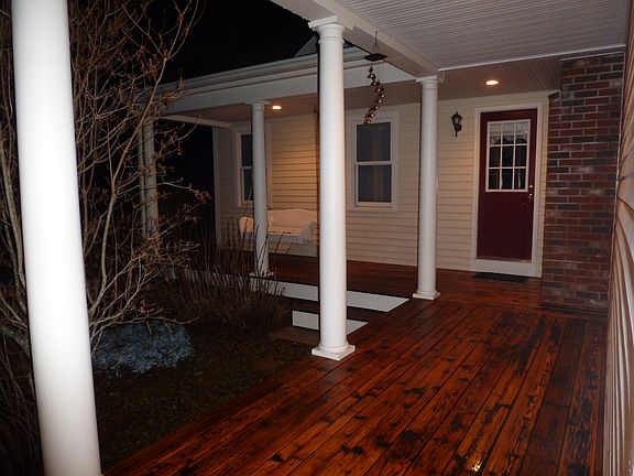 side porch at night