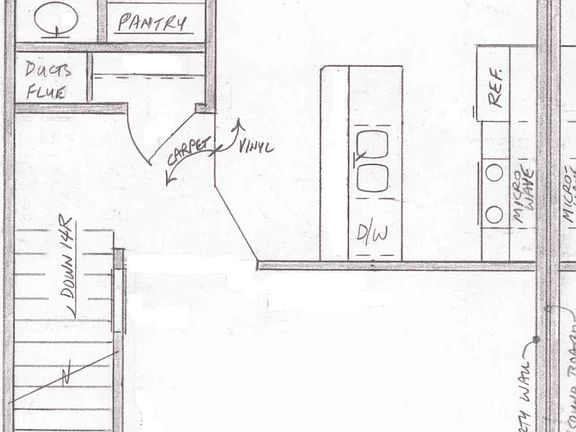 2nd floor is main living area with kitchen
