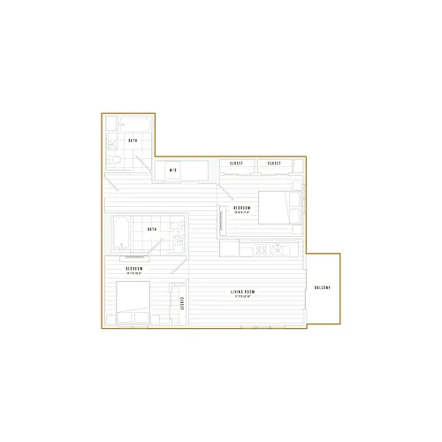 Floor plan 2 Bedrooms