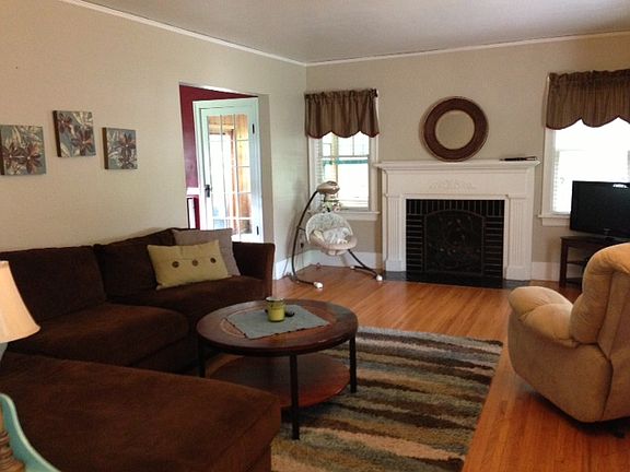 Family room with fireplace