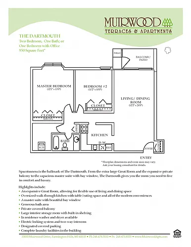 Floor plan The Dartmouth
