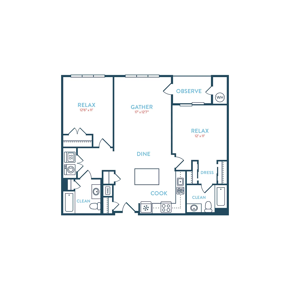 Floor plan Waypointe B1