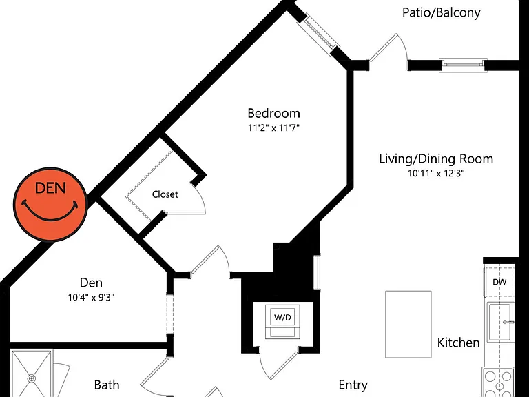A11D floor plan Aria on the Row