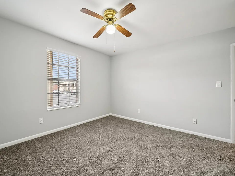 Both bedrooms can fit a king size bed with night stand, dresser, etc. Bedrooms are carpeted with roomy closets.
