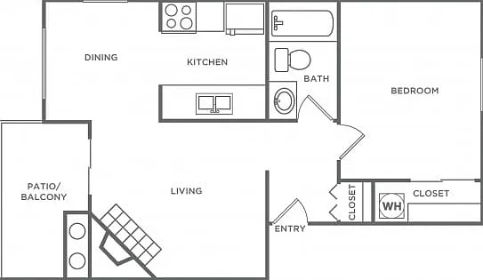 B1 | 1 bed 1 bath | 584 Sq. Ft. B1 | 1 bed 1 bath | 584 Sq. Ft.