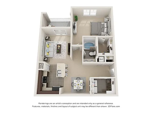Floor plan Utopia 1 Bedroom