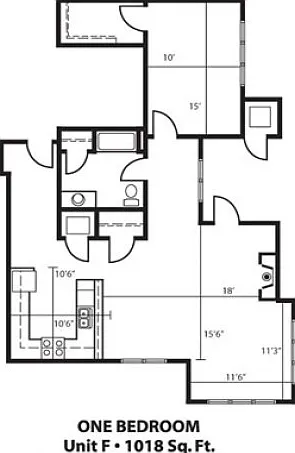 One Bedroom F One Bedroom F