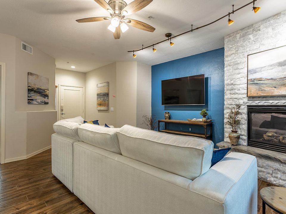 New TV, gas fireplace