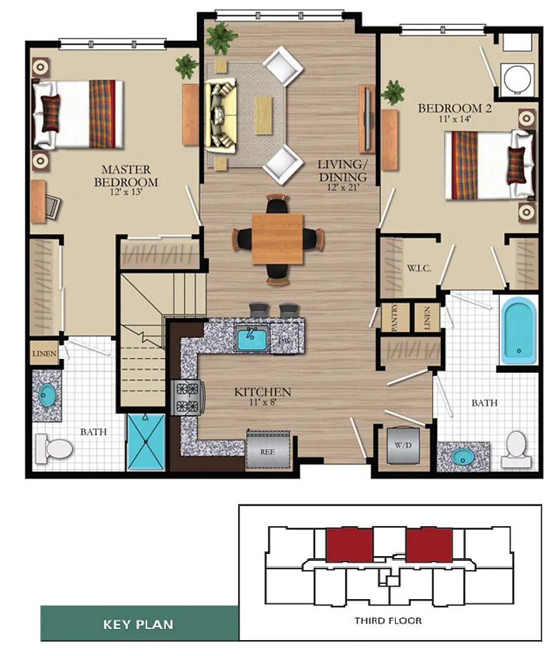 Floor plan Collins Loft