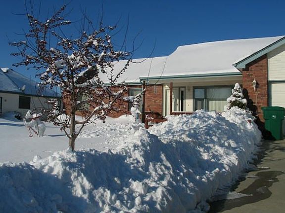 Front yard in the winter