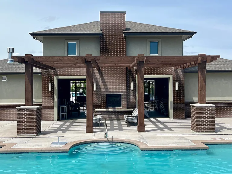 Community Pool and indoor/outdoor sitting areas