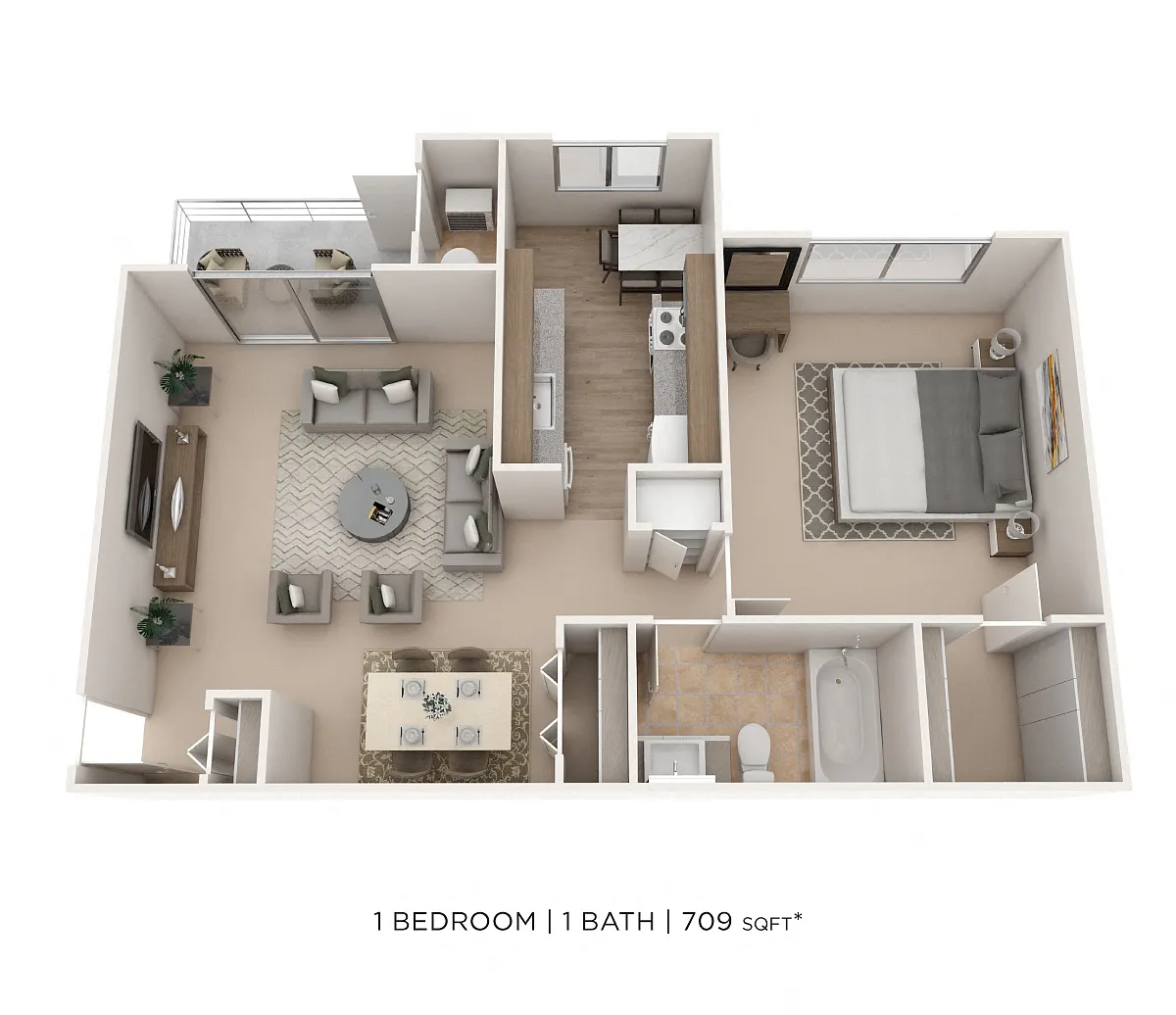 Floor plan One Bedroom