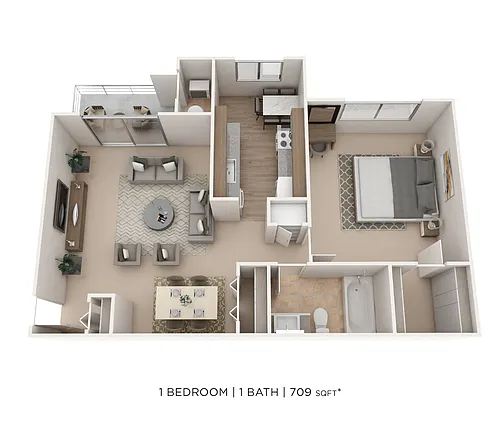 Floor plan One Bedroom