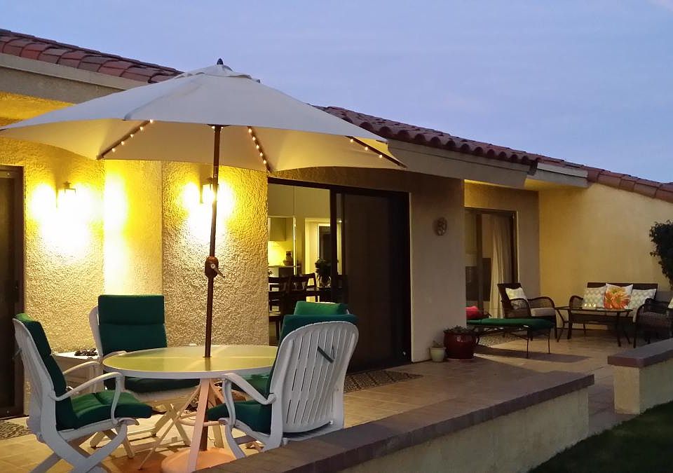 Patio with access from bedrooms and living room