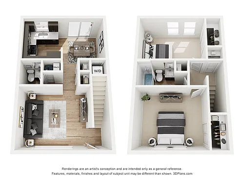 Floor plan 2 Bedroom Townhouse