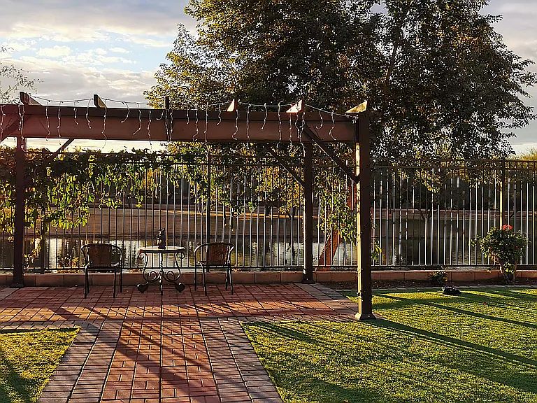 Pergola with shade