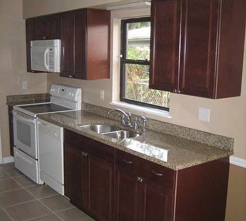 Half of the kitchen
