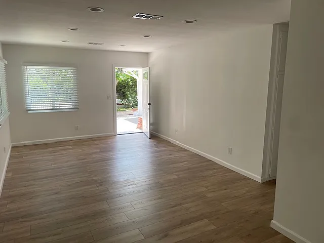 View from the inside to the front door.