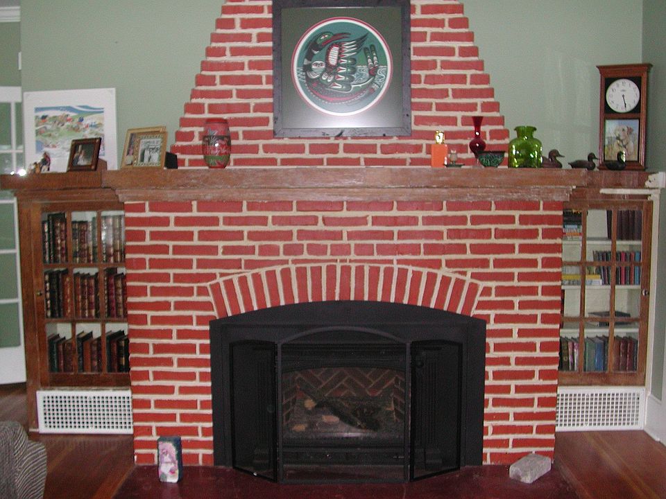 The Fireplace with Built in Bookcases- My favorite part of winter!