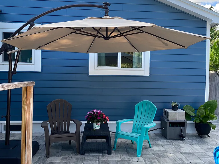 Private paved patio