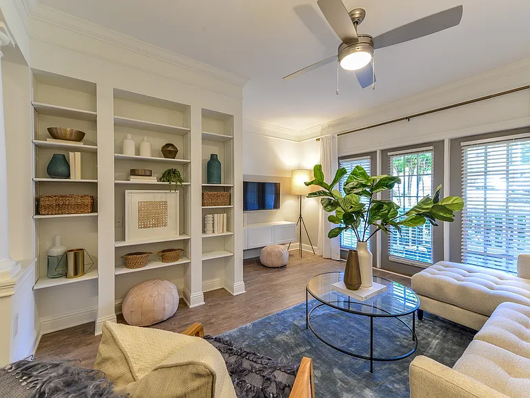 Built-in Book Shelves and Crown Molding