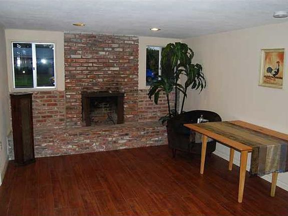 Fireplace and living room.