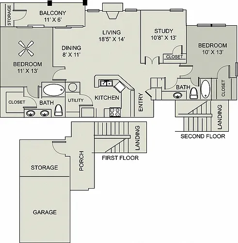 Floor plan 3 Bed New Haven Renovated