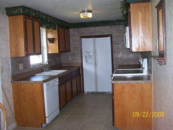Kitchen with new tiled floor
