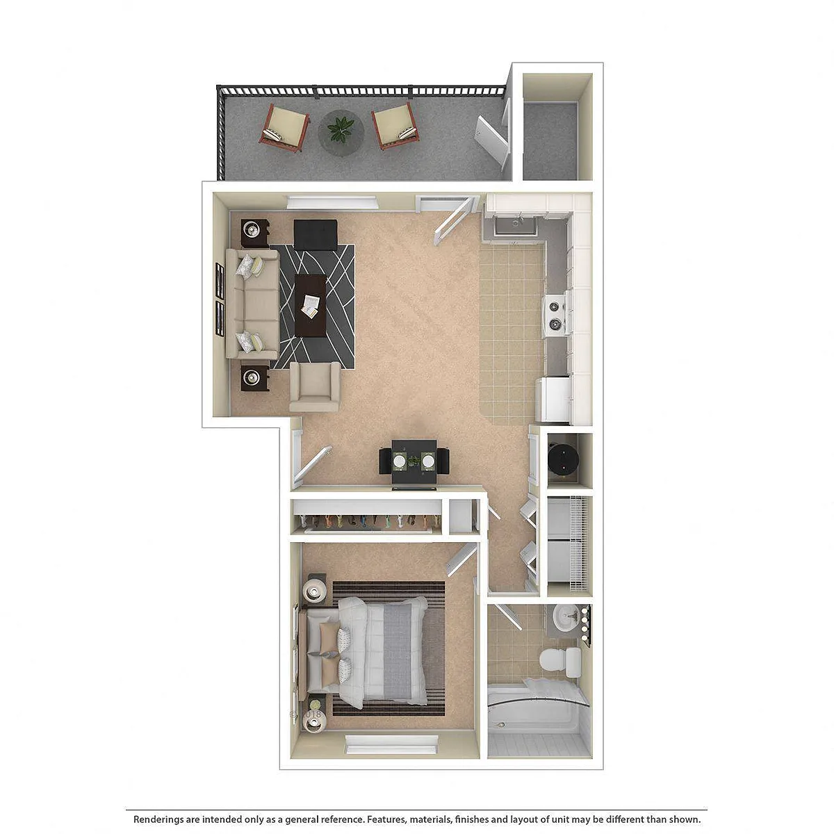 Floor plan 1 Bedroom 1 Bathroom