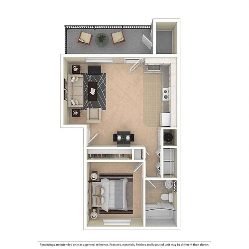 Floor plan 1 Bedroom 1 Bathroom