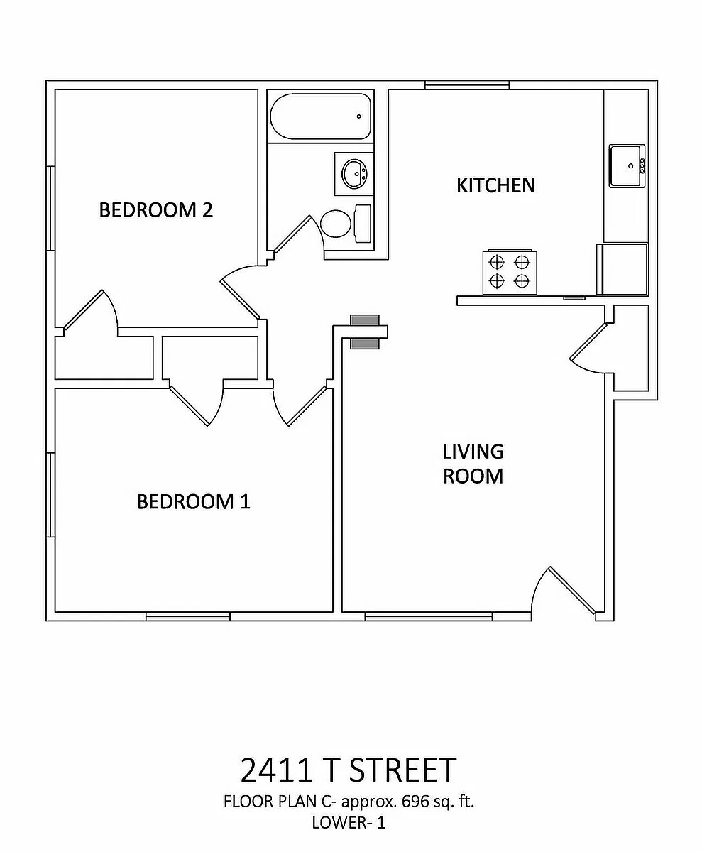 Floor plan Two Bedroom