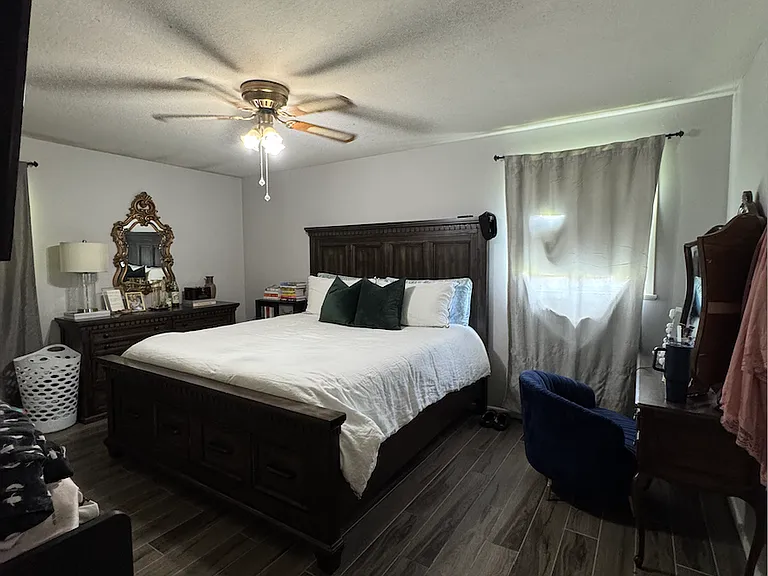 This is the master furnished, but we have since added a fresh coat of paint!