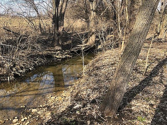 Stream at end of property 