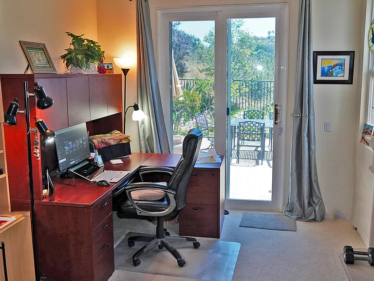 Off the Master Bedroom is this area with a complete office setup and office supplies you can use.
