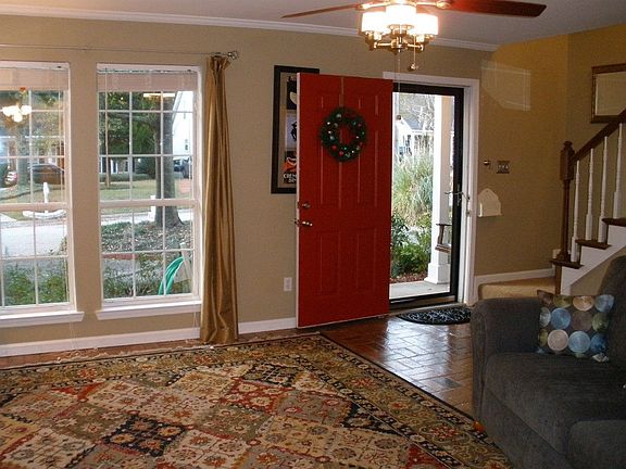 Looking out front door 