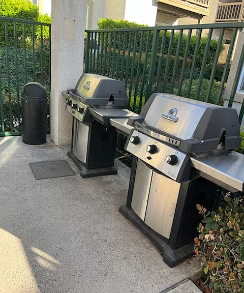 BBQ area located in a common area